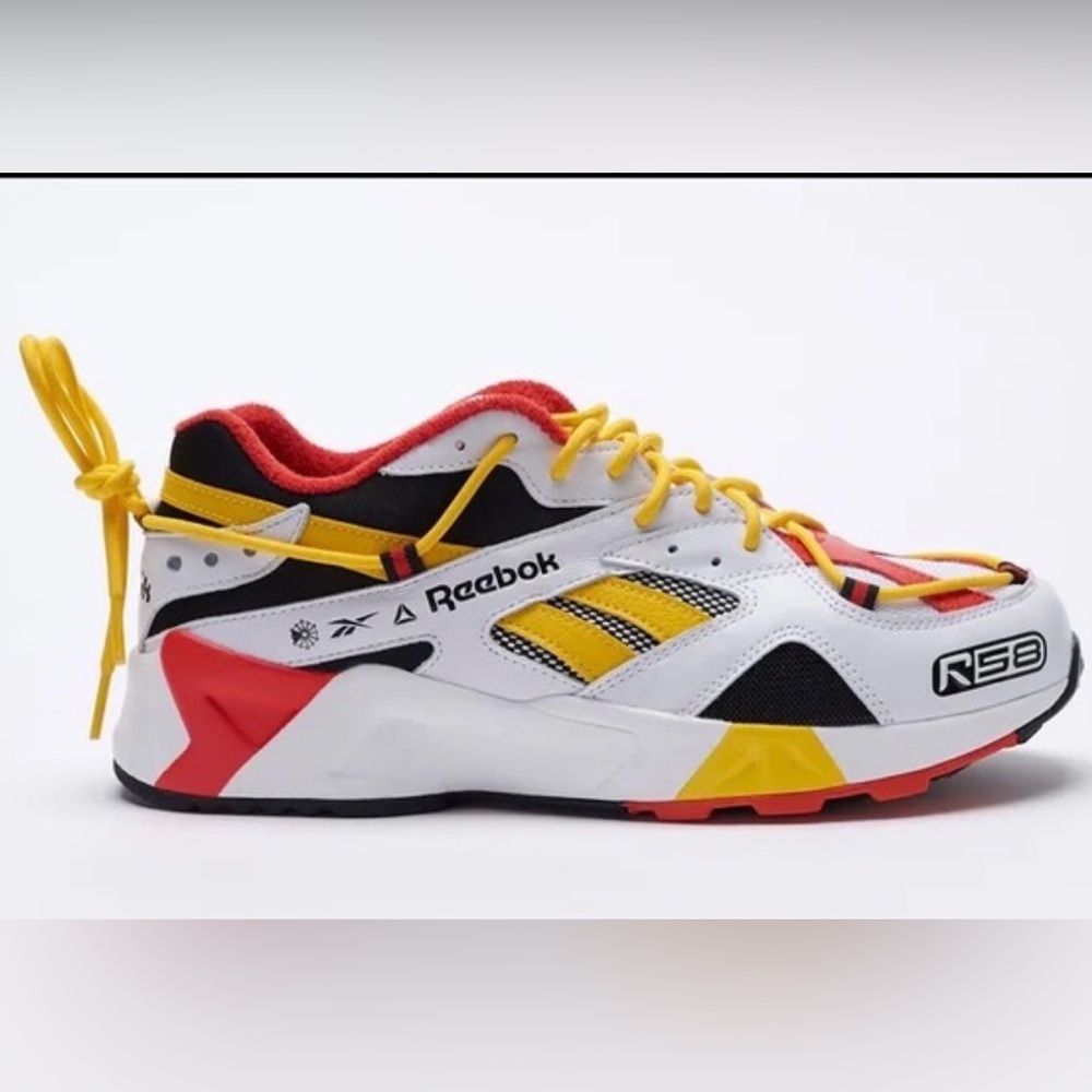 Reebok Aztrek R58 Unisex Sneakers - White, Black, Red, Yellow